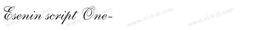 Esenin script One字体转换